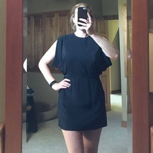 Sleeveless silk open back minidress size large